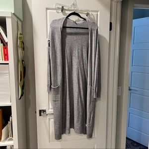 Super soft long grey cardigan